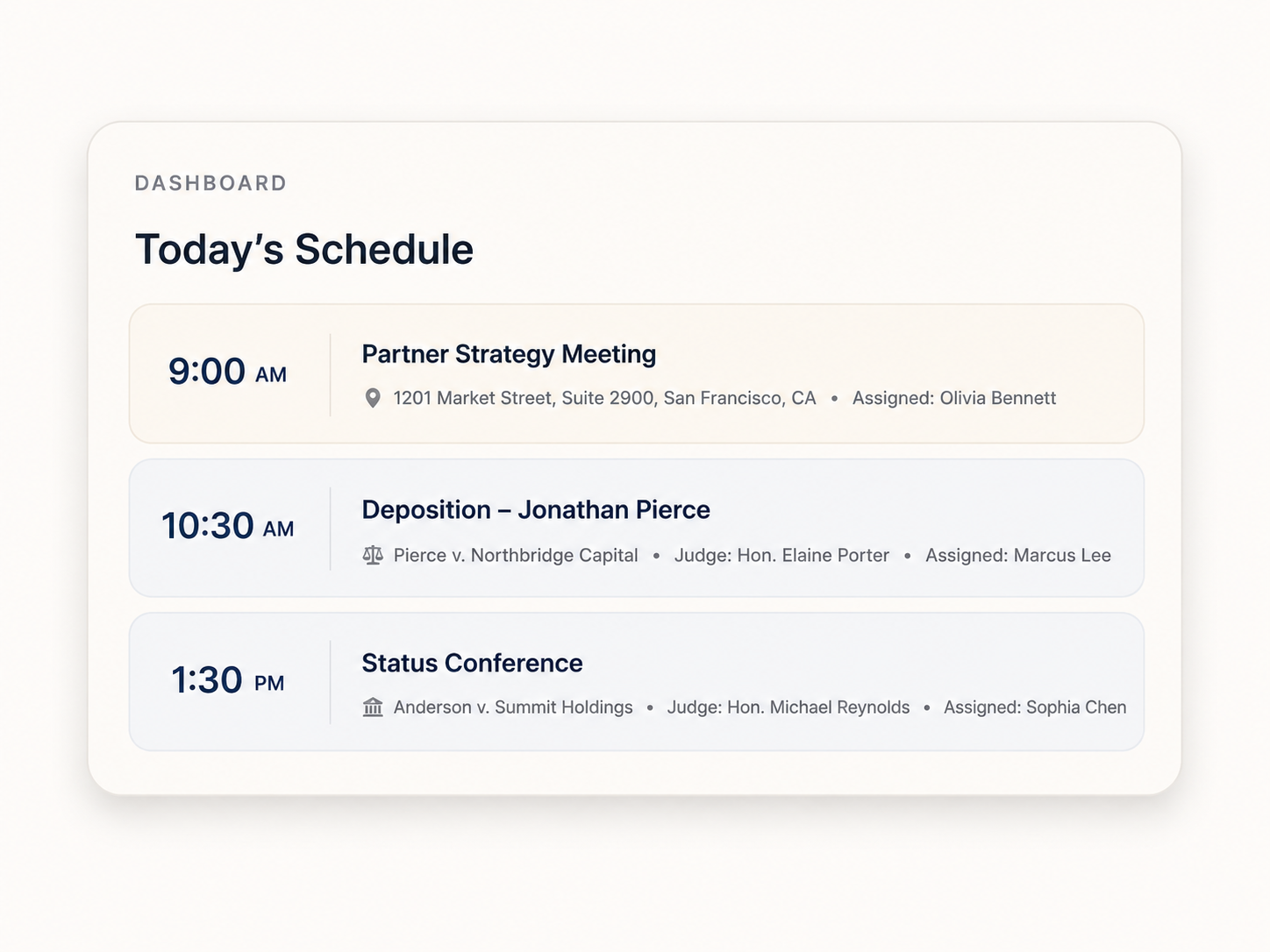 Today's schedule in Thistle